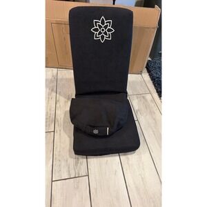Mindful and Modern Folding Meditation Chair with Travel Cushion Black Lotus
